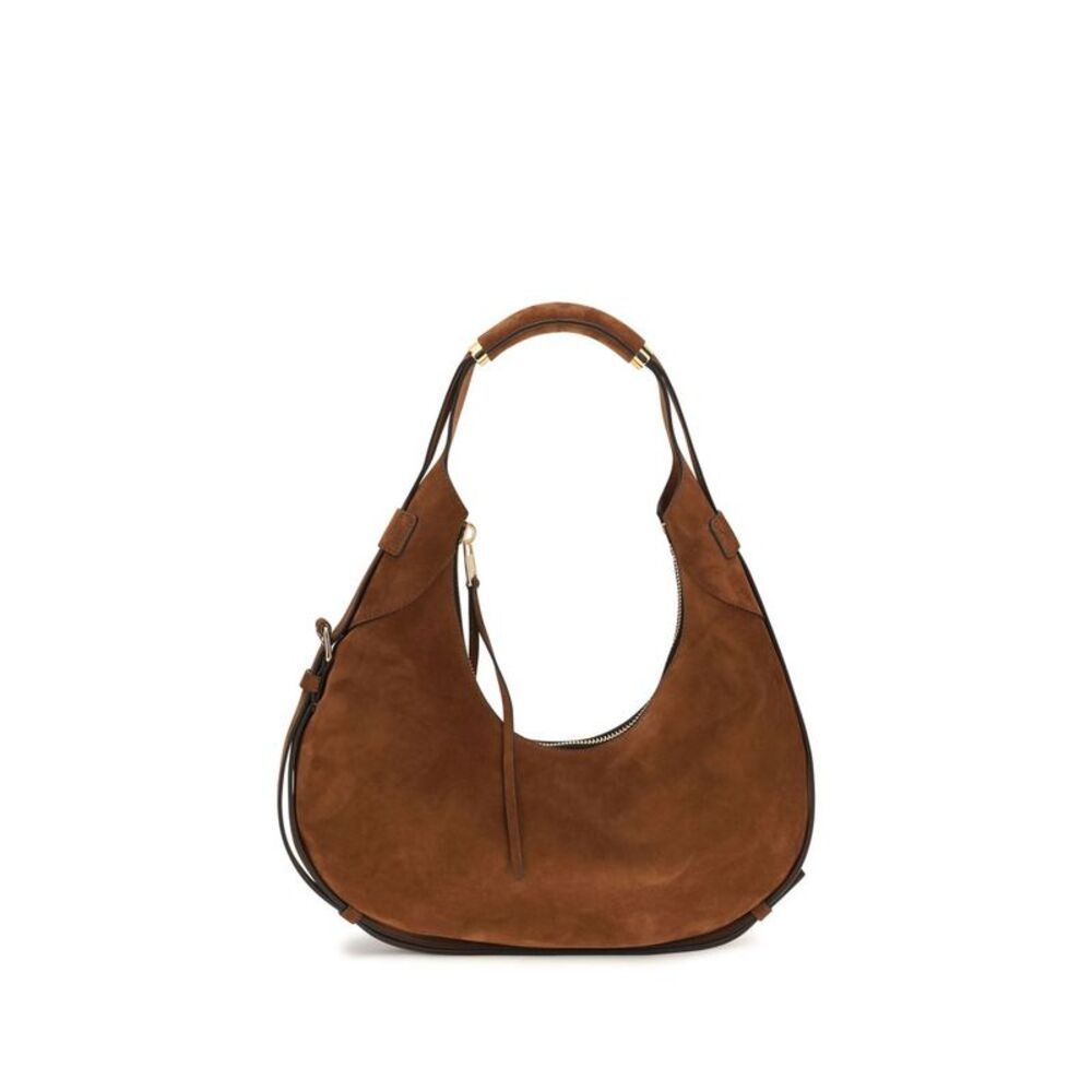 Moschino Brown Suede Leather Shoulder Women's Bag